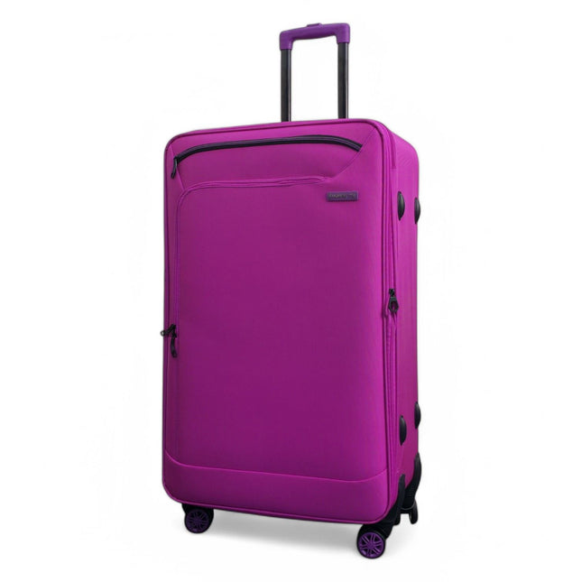 Lightweight Soft Shell 8 Wheels Luggage Travel Cabin Holiday Bags Suitcase Set