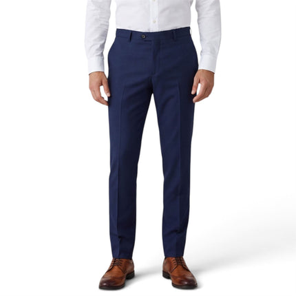 Men's Navy Formal Pants Tailored Fit Trousers - Belmont