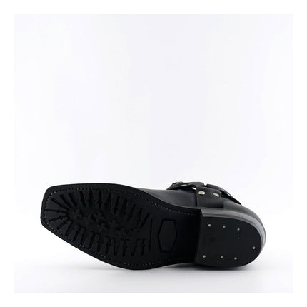 Grinders Unisex Black Western Leather Boots - Renegade Lo