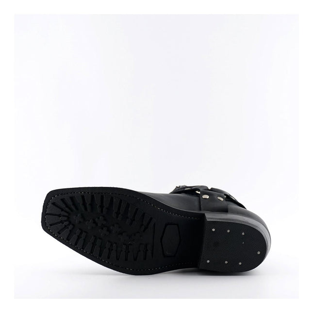 Grinders Unisex Black Western Leather Boots - Renegade Lo
