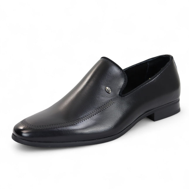 Men's Black Classic Slip-On Loafers Formal Shoes
