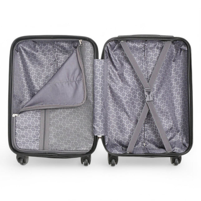Hard Shell ABS 4 Wheels Luggage Travel Cabin Suitcase Set