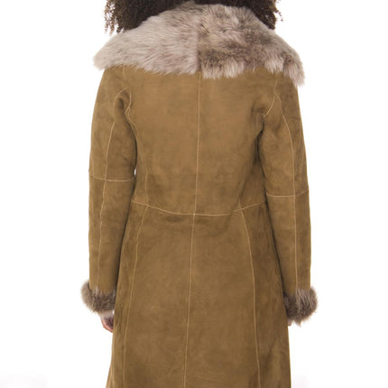 Womens Toscana Sheepskin Suede Trench Coat-Tbilisi