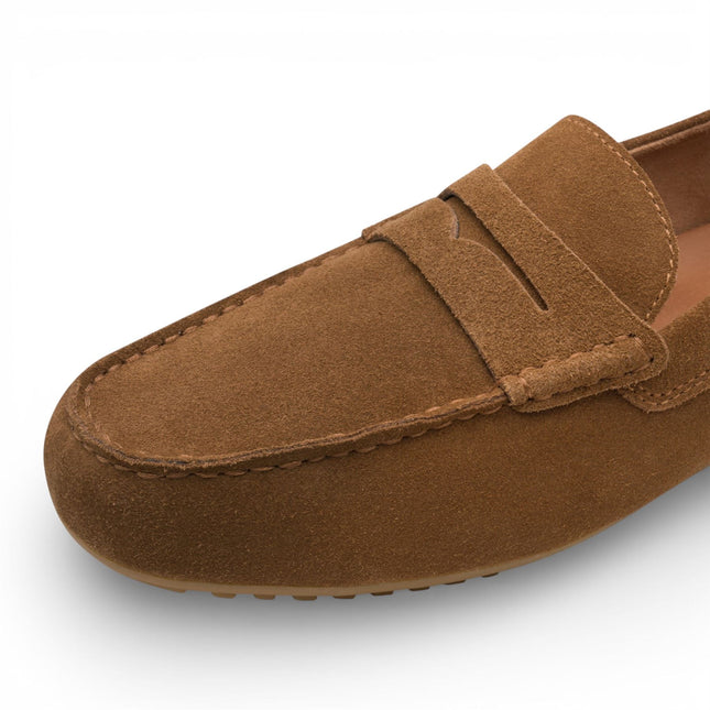 Tamaris Mens Brown Suede Moccasin Loafers Casual Shoes