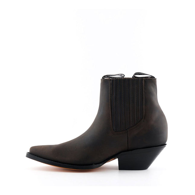 Grinders Unisex Brown Western Chelsea Boots - Mustang