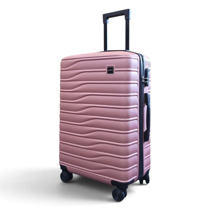 Hardshell Rose Gold Suitcase Set Robust 8 Wheel Luggage Cabin Case Bag