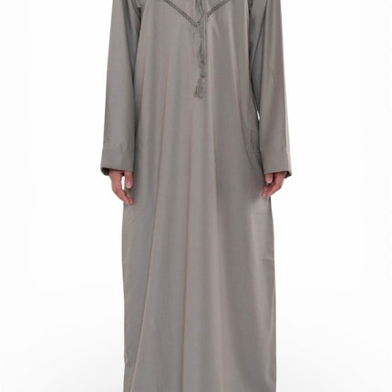 Kids Boys Eid Beige Moroccan Thobe Robe Djellaba Ramadan Eid Jubba- K-HM10
