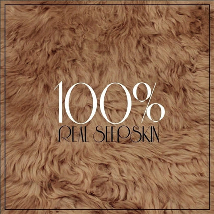 Genuine Toffee Brown Sheepskin Natural Silky Soft Fluffy Real Wool Rug