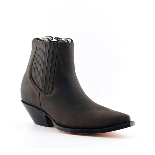 Grinders Unisex Brown Western Chelsea Boots - Mustang