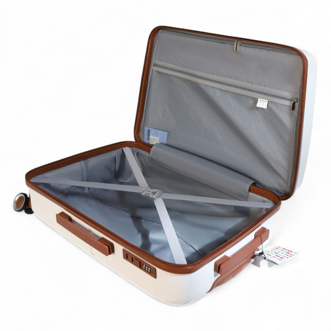 Strong Hard Shell Suitcase Set 8 Wheel Cabin Luggage Holiday Travel Case