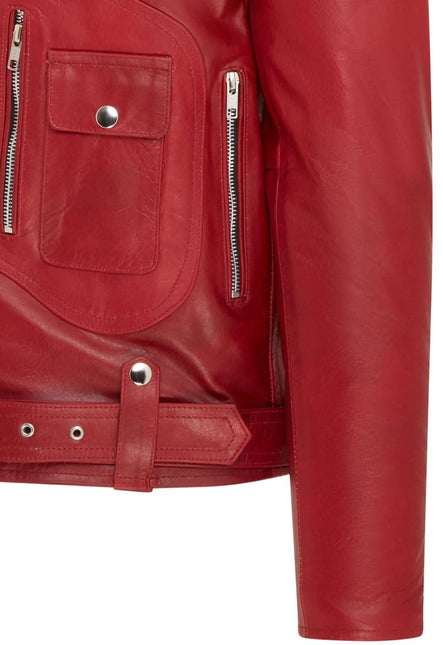 Mens Retro Brando Quilted Leather Biker Jacket Vintage Motorcycle Style