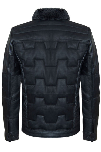 Men's Leather Quilted Biker Jacket - Guayaquil