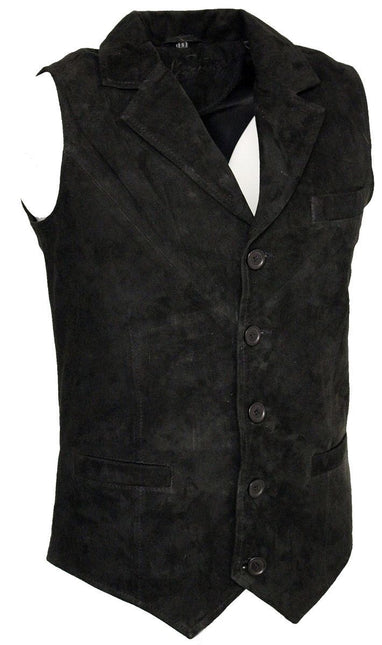 Mens Classic Smooth Goat Suede Leather Waistcoat-Exeter