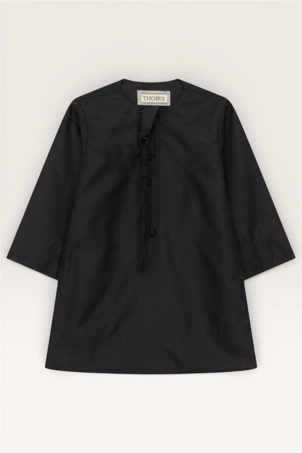 Baby Boys Ramadan Black Moroccan Thobe Robe Emirati Eid Jubba- B-TT001