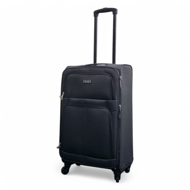Expandable Soft Shell 4 Wheel Luggage Travel Cabin Suitcase Set Holiday Bags