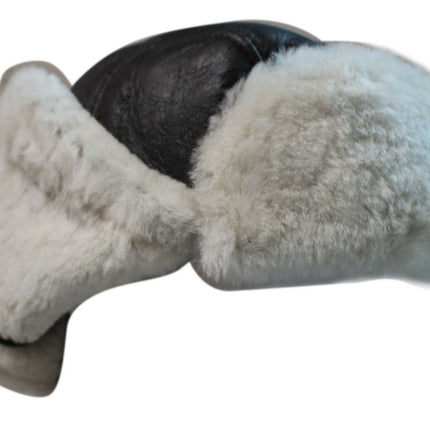 Men's B3 Brown Cream RAF Aviator Shearling Sheepskin WW2 Flying Hat