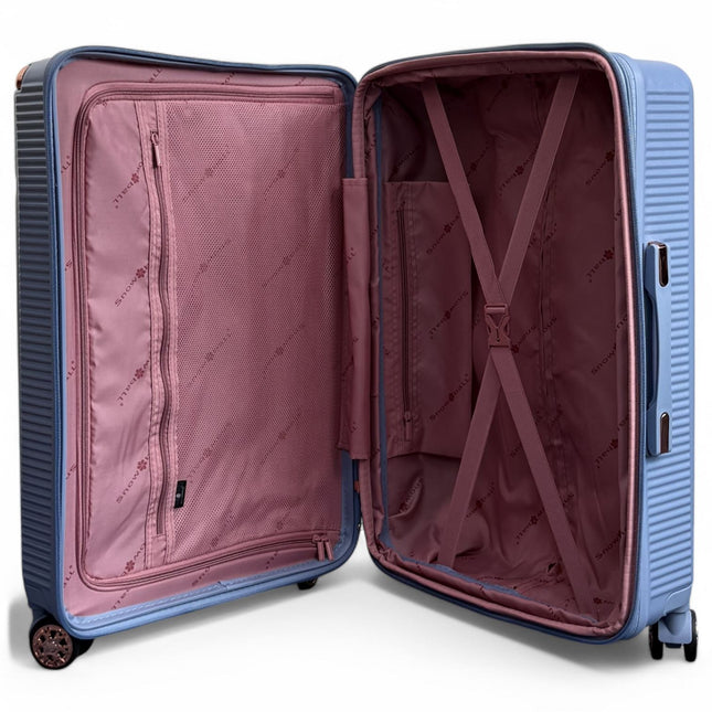 Expandable Hard Shell 8 Wheels Luggage Travel Cabin Suitcase Set