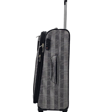 Lightweight Print Suitcases 8 Wheel Luggage Travel Soft Bags Set