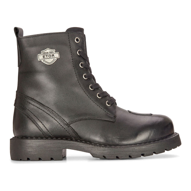 Men's Leather Military Boots Black Combat Biker Motorcycle Punk Western Boot