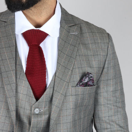 Mens IM2 Classic Plain Grey 3 Piece Suit