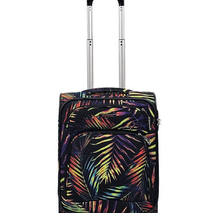 Lightweight Print Suitcases 8 Wheel Luggage Travel Soft Bags Set
