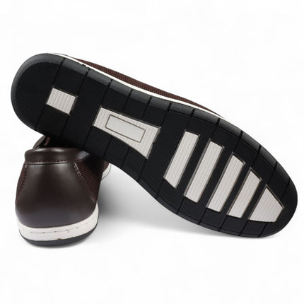 Men’s Brown Breathable Loafers Lightweight Slip-On