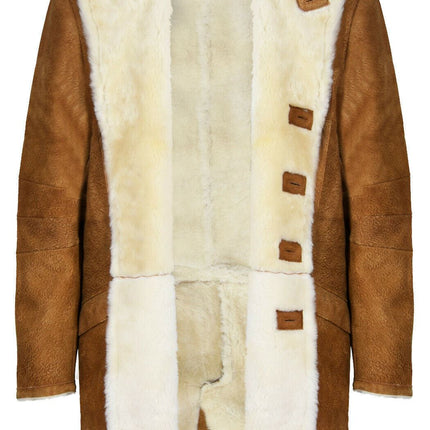 Mens Warm Sheepskin Trench Coat-Managua