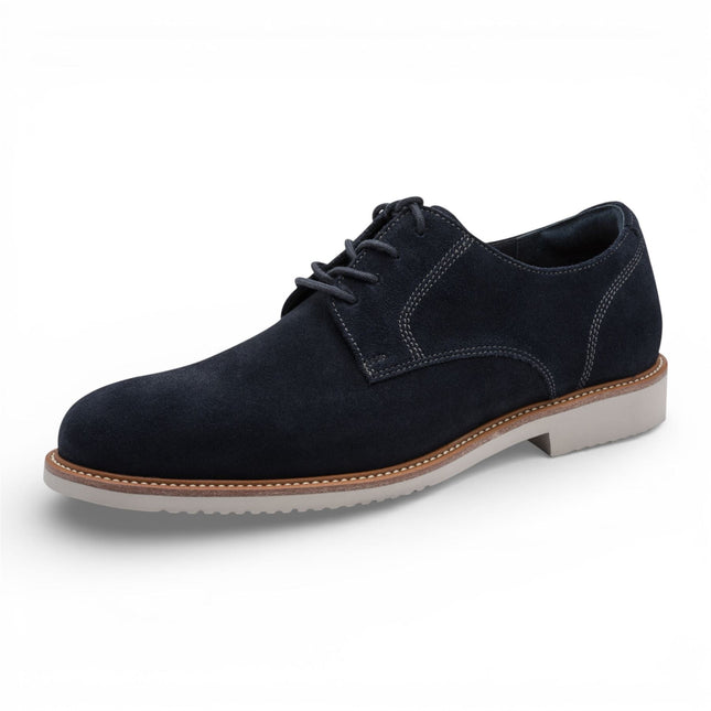 Tamaris Men's Navy Blue Suede Leather Plain Toe Smart Derby Shoes