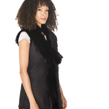 Women's Toscana Sheepskin Long Gilet-Sorocaba