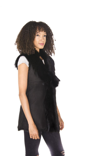 Women's Toscana Sheepskin Long Gilet-Sorocaba