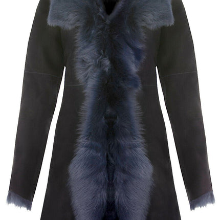 Womens Toscana Sheepskin Suede Trench Coat-Tbilisi