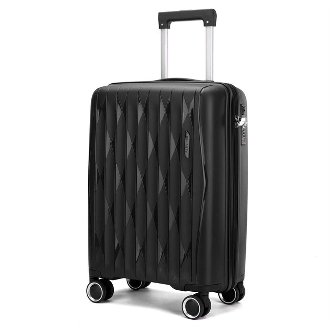 Robust Hard Shell Cabin Suitcase 37.5 x 20.5 x 55 cm TSA Luggage Suitable for Easyjet, Ryanair, Wizzair