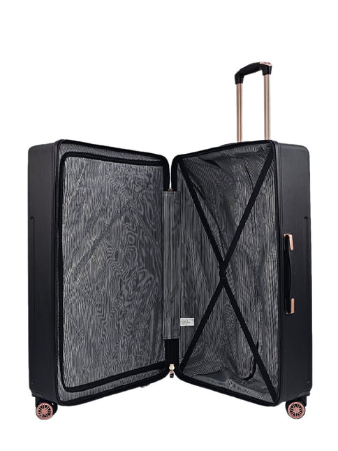 Lightweight Black Hard Shell ABS Suitcase Set Luggage Travel Cabin Case Bags