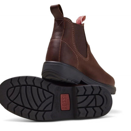 Rossi 303 Endura Redwood Brown Leather Chelsea Boots