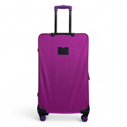 Lightweight Soft Shell 8 Wheels Luggage Travel Cabin Holiday Bags Suitcase Set