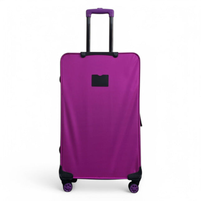 Lightweight Soft Shell 8 Wheels Luggage Travel Cabin Holiday Bags Suitcase Set