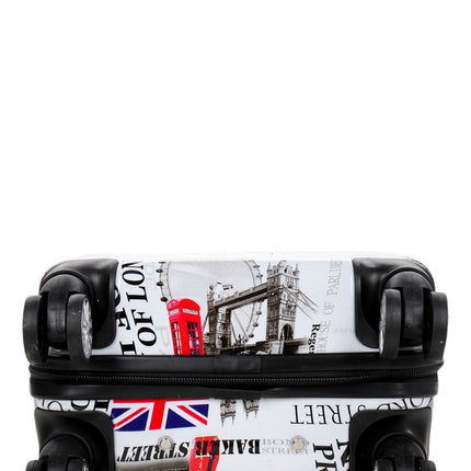 Strong Expandable Hard Shell 8 Wheel Suitcase Set Print Luggage Cabin Travel Bag