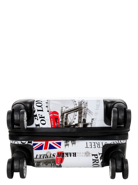 Strong Expandable Hard Shell 8 Wheel Suitcase Set Print Luggage Cabin Travel Bag