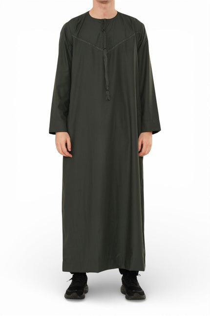 Men's Ramadan Eid Green Moroccan Jubba Robe Djellaba Thobe - TT-008