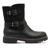 Tamaris Womens Winter Black Leather Buckle Zip Biker Ankle Boots