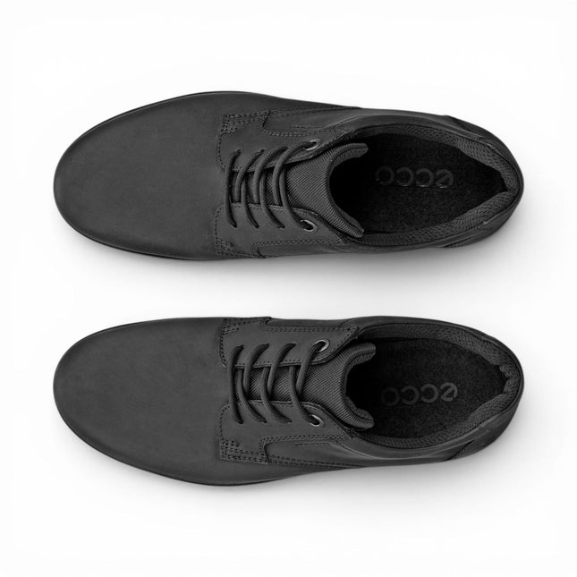 Ecco Men's Black Leather Waterproof Casual Shoes -  Rugged Track 25