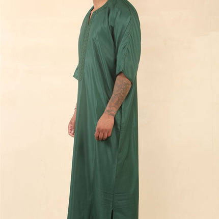 Men's Green Moroccan Thobe Djellaba Jubba Robe Eid