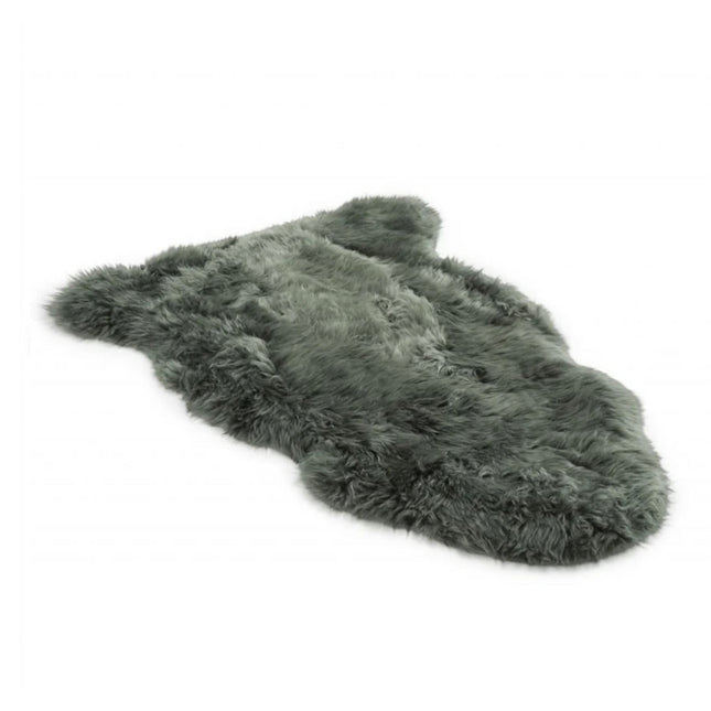 Genuine Thyme Green Sheepskin Natural Silky Soft Fluffy Real Wool Rug