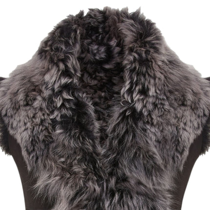Women's Black Toscana Shearling Nappa Leather Sheepskin Gilet - Parkes
