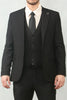 Men's Black 3 Piece Formal Classic Prom Suit Workwear