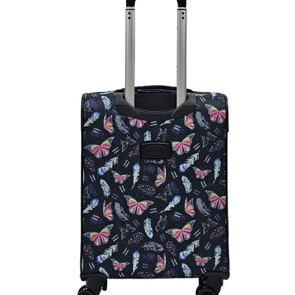 Soft Shell Cabin Suitcase 55 x 37 x 20 cm Lightweight Luggage Suitable for Easyjet, Ryanair