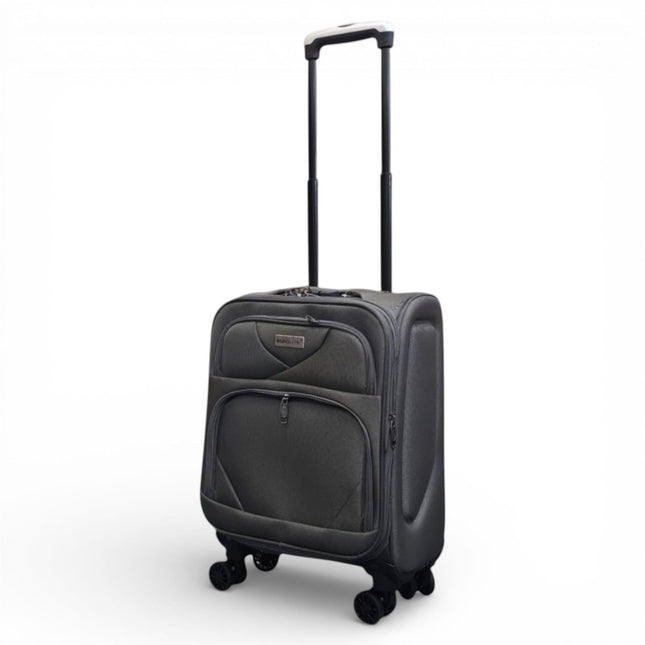 Soft Shell Lightweight Nylon Suitcase Set 4 Wheel Travel Case Holiday Bags