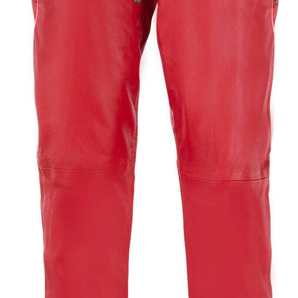 Mens  Leather Jogging Bottoms-Boston