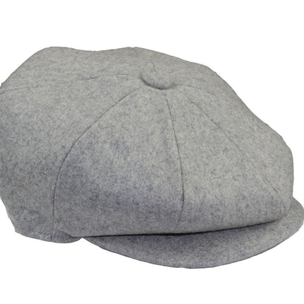 Mens Peaky Blinders Newsboy Wool 8 Panel Gatsby Flat Baker Hat
