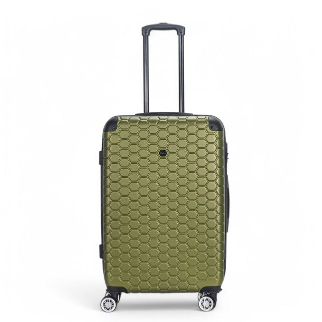 Hard Shell ABS 8 Wheel Luggage Travel Cabin Holiday Bags Suitcase Set